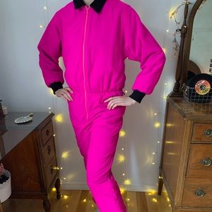 Vintage one piece suit for winter 80s style